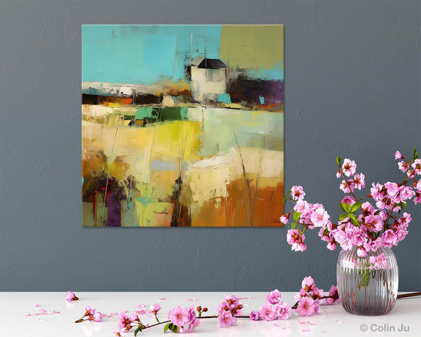 Landscape Canvas Paintings, Landscape Acrylic Art, Original Abstract Art, Hand Painted Canvas Art, Large Landscape Paintings for Living Room-Grace Painting Crafts