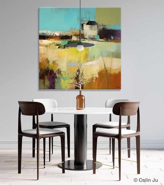 Landscape Canvas Paintings, Landscape Acrylic Art, Original Abstract Art, Hand Painted Canvas Art, Large Landscape Paintings for Living Room-Grace Painting Crafts