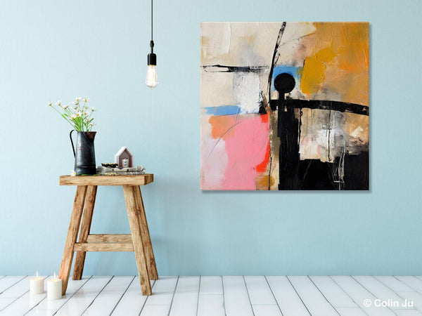 Extra Large Abstract Paintings for Bedroom, Original Modern Acrylic Wall Art, Modern Canvas Art Paintings, Abstract Wall Art for Dining Room-Grace Painting Crafts