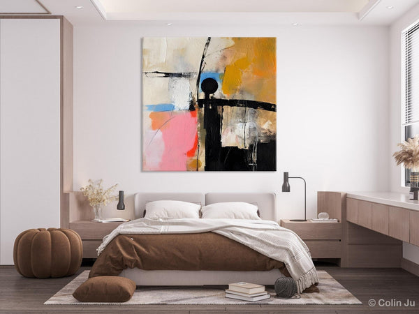 Extra Large Abstract Paintings for Bedroom, Original Modern Acrylic Wall Art, Modern Canvas Art Paintings, Abstract Wall Art for Dining Room-Grace Painting Crafts
