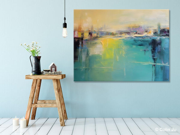 Original Canvas Artwork, Contemporary Acrylic Painting on Canvas, Large Painting for Dining Room, Simple Abstract Art, Wall Art Paintings-Grace Painting Crafts