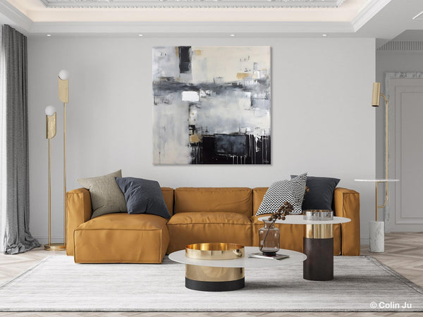 Abstract Canvas Art for Living Room, Original Modern Acrylic Art, Modern Canvas Paintings, Extra Large Abstract Paintings for Dining Room-Grace Painting Crafts