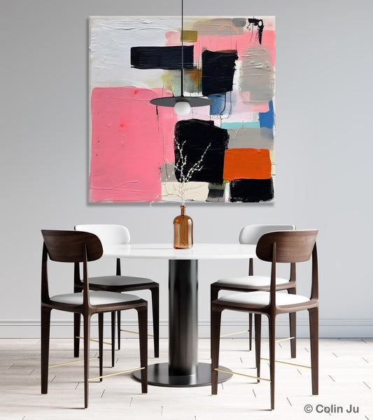 Modern Original Abstract Art, Large Wall Art for Bedroom, Geometric Modern Acrylic Art, Canvas Paintings for Sale, Contemporary Canvas Art-Grace Painting Crafts