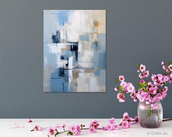 Hand Painted Acrylic Painting on Canvas, Large Modern Canvas Art, Original Abstract Art Paintings, Large Wall Art Painting for Dining Room-Grace Painting Crafts