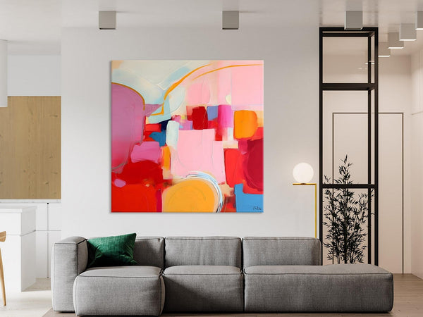 Large Abstract Art for Bedroom, Original Abstract Wall Art, Modern Canvas Paintings, Simple Modern Acrylic Artwork, Contemporary Canvas Art-Grace Painting Crafts