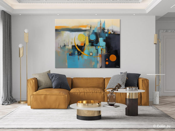 Extra Large Canvas Painting for Living Room, Original Acrylic Wall Art, Oversized Contemporary Acrylic Paintings, Abstract Canvas Paintings-Grace Painting Crafts