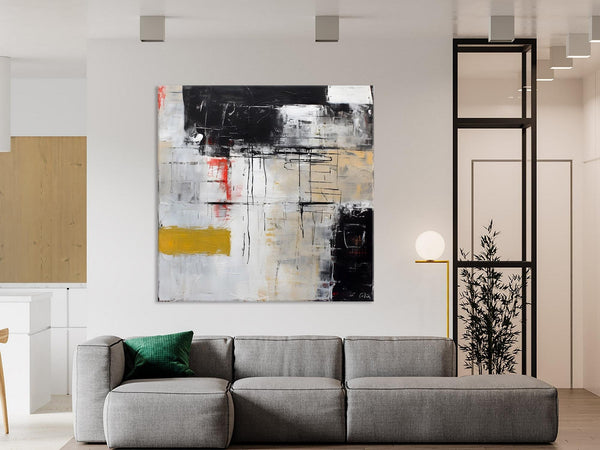 Large Abstract Art for Bedroom, Original Abstract Wall Art, Simple Modern Acrylic Artwork, Modern Canvas Paintings, Contemporary Canvas Art-Grace Painting Crafts