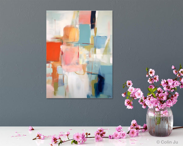 Hand Painted Canvas Art, Original Artowrk, Abstract Wall Paintings, Extra Large Paintings for Dining Room, Contemporary Wall Art Paintings-Grace Painting Crafts