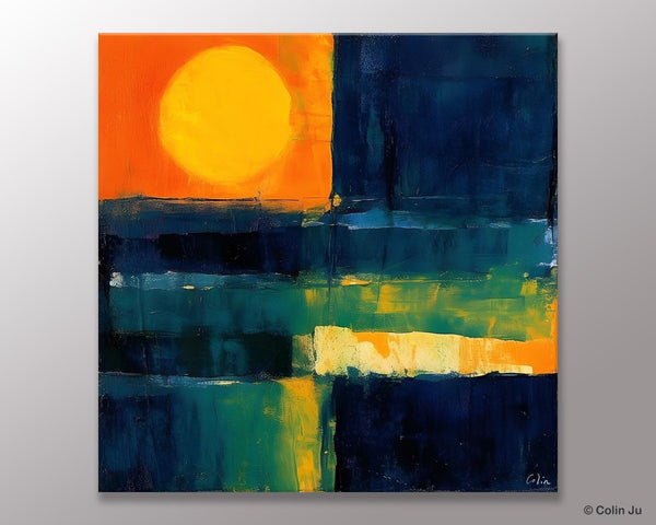Large Abstract Painting for Dining Room, Modern Acrylic Artwork, Simple Canvas Paintings, Contemporary Canvas Art, Original Modern Wall Art-Grace Painting Crafts