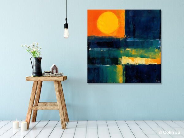 Large Abstract Painting for Dining Room, Modern Acrylic Artwork, Simple Canvas Paintings, Contemporary Canvas Art, Original Modern Wall Art-Grace Painting Crafts