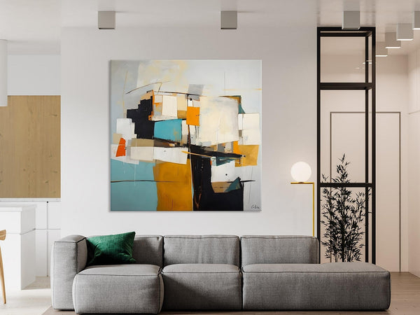 Geometric Original Canvas Wall Art, Contemporary Acrylic Artwork, Hand Painted Canvas Art, Modern Abstract Artwork, Large Abstract Paintings-Grace Painting Crafts