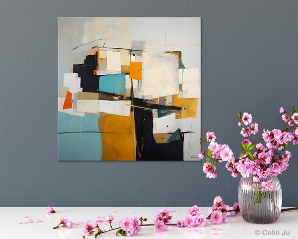 Geometric Original Canvas Wall Art, Contemporary Acrylic Artwork, Hand Painted Canvas Art, Modern Abstract Artwork, Large Abstract Paintings-Grace Painting Crafts