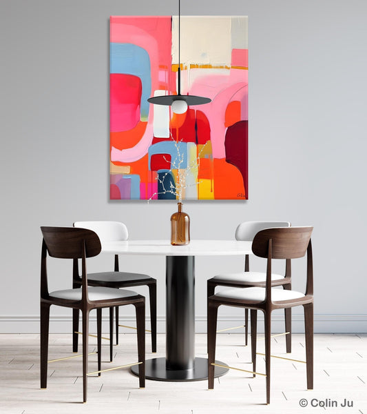 Contemporary Acrylic Painting on Canvas, Simple Abstract Art, Large Painting for Dining Room, Original Canvas Artwork, Wall Art Paintings-Grace Painting Crafts