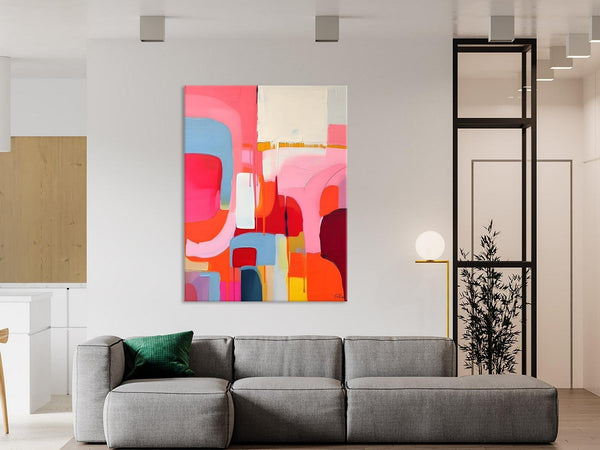 Contemporary Acrylic Painting on Canvas, Simple Abstract Art, Large Painting for Dining Room, Original Canvas Artwork, Wall Art Paintings-Grace Painting Crafts