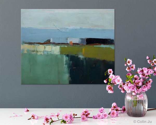 Landscape Acrylic Paintings, Landscape Abstract Painting, Modern Wall Art for Living Room, Original Abstract Art, Acrylic Painting on Canvas-Grace Painting Crafts