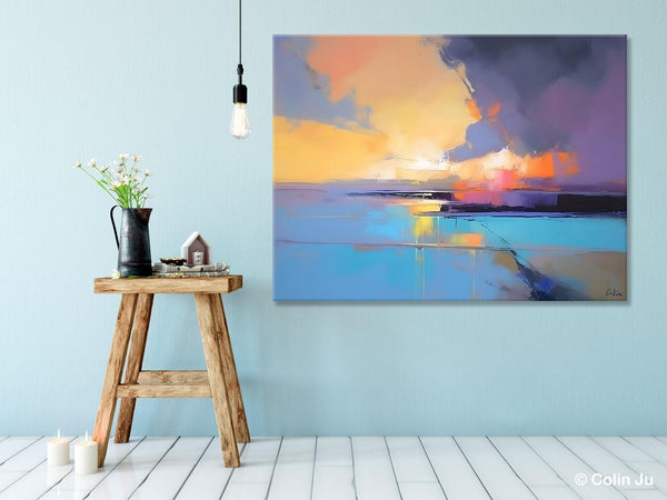 Extra Large Modern Wall Art Paintings, Acrylic Painting on Canvas, Landscape Paintings for Living Room, Original Landscape Abstract Painting-Grace Painting Crafts