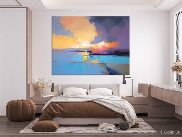 Extra Large Modern Wall Art Paintings, Acrylic Painting on Canvas, Landscape Paintings for Living Room, Original Landscape Abstract Painting-Grace Painting Crafts