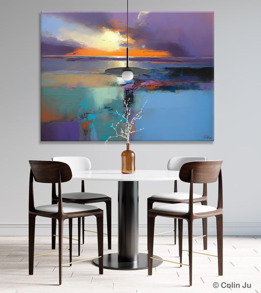Landscape Canvas Paintings for Living Room, Original Landscape Paintings, Extra Large Modern Wall Art Paintings, Acrylic Painting on Canvas-Grace Painting Crafts