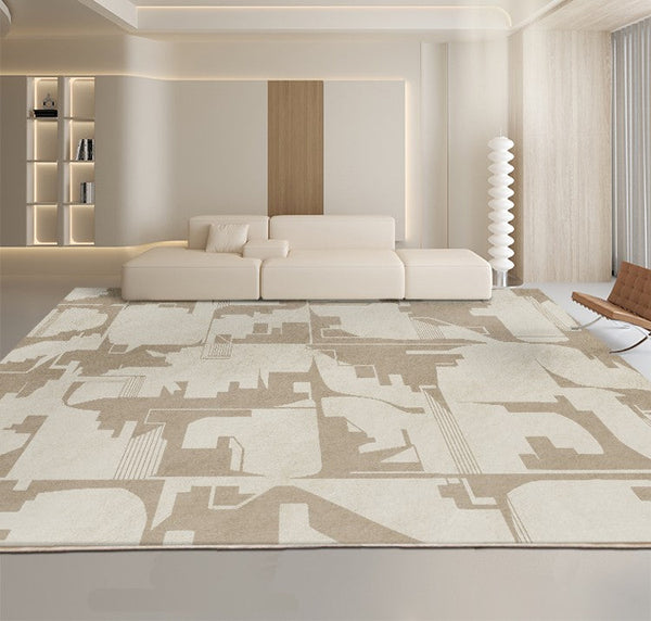 Soft Modern Rug for Living Room, Large Modern Rugs for Living Room, Bedroom Floor Rugs, Geometric Contemporary Rugs for Dining Room-Grace Painting Crafts
