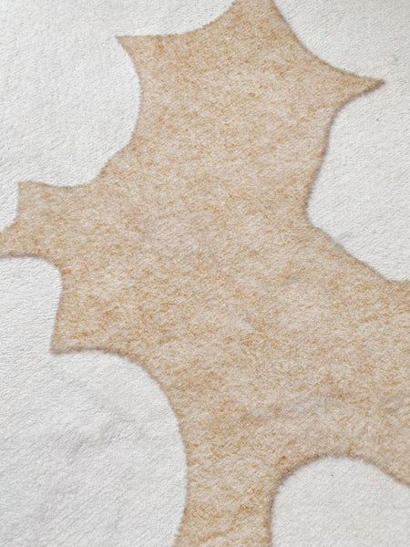 Modern Round Rugs under Coffee Table, Circular Rugs for Dining Table, Abstract Contemporary Rugs for Bedroom, Modern Cream Color Rugs for Living Room-Grace Painting Crafts