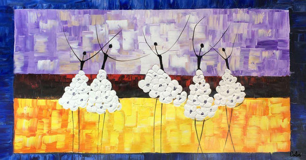 Simple Modern Art, Canvas Painting for Sale, Ballet Dancer Painting, Original Artwork, Paintings for Bedroom, Buy Art Online-Grace Painting Crafts