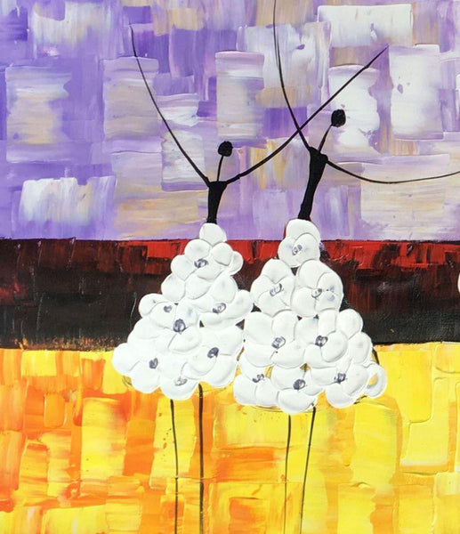 Simple Modern Art, Canvas Painting for Sale, Ballet Dancer Painting, Original Artwork, Paintings for Bedroom, Buy Art Online-Grace Painting Crafts
