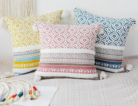 Geometric Modern Sofa Pillows for Bedroom, Square Pillows for Couch, Modern Decorative Pillow for Interior Design, Contemporary Decorative Pillow Covers-Grace Painting Crafts