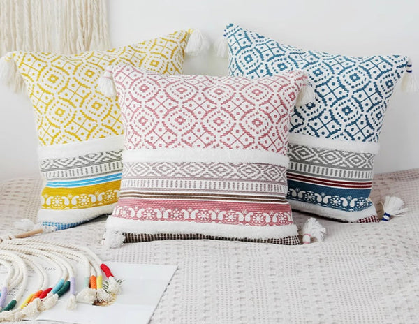 Modern Decorative Pillow for Interior Design, Contemporary Decorative Pillow Covers, Geometric Modern Sofa Pillows for Bedroom, Square Pillows for Couch-Grace Painting Crafts
