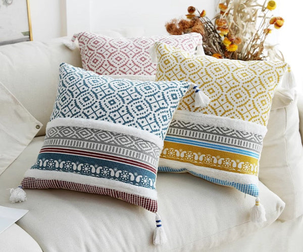 Modern Decorative Pillow for Interior Design, Contemporary Decorative Pillow Covers, Geometric Modern Sofa Pillows for Bedroom, Square Pillows for Couch-Grace Painting Crafts