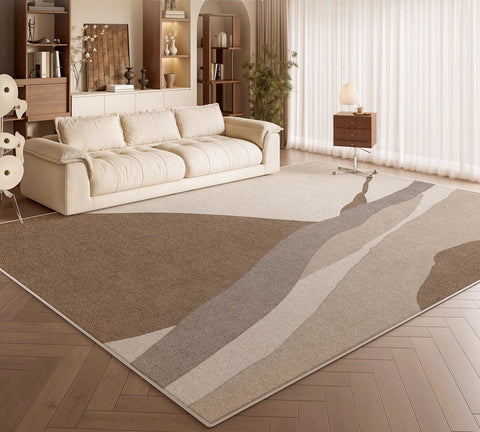 Elegant Modern Area Rugs under Sofa, Dining Room Floor Rugs, Abstract Contemporary Rugs for Bedroom, Mid Century Area Rugs for Living Room-Grace Painting Crafts