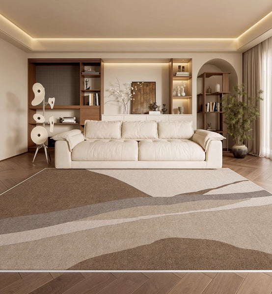 Elegant Modern Area Rugs under Sofa, Dining Room Floor Rugs, Abstract Contemporary Rugs for Bedroom, Mid Century Area Rugs for Living Room-Grace Painting Crafts