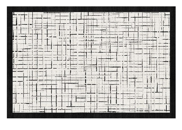 Modern Rugs for Living Room, Black Contemporary Modern Rugs, Modern Rugs for Dining Room, Abstract Contemporary Rugs Next to Bed-Grace Painting Crafts