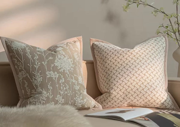 Modern Decorative Pillow Cover, Decorative Throw Pillows for Living Room, Decorative Pillow Arrangement Ideas for Couch, Modern Sofa Pillows-Grace Painting Crafts