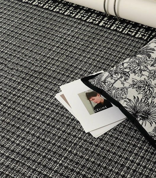 Contemporary Area Rugs under Sofa, Black Modern Area Rug for Living Room, Bedroom Modern Floor Rugs, Large Area Rugs for Office-Grace Painting Crafts