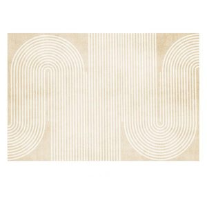 Cream Color Modern Living Room Rugs, Dining Room Modern Rugs, Thick Soft Modern Rugs for Living Room, Contemporary Rugs for Bedroom-Grace Painting Crafts
