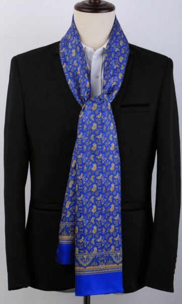 Luxury Silk Neck Scarf, Formal Wear Silk Scarf, British Style Long Scarf, Mens Thin Silk Scarf, Mens Spring Autumn Scarf, Business Silk Scarf Men, Silk Scarf For Suit-Grace Painting Crafts