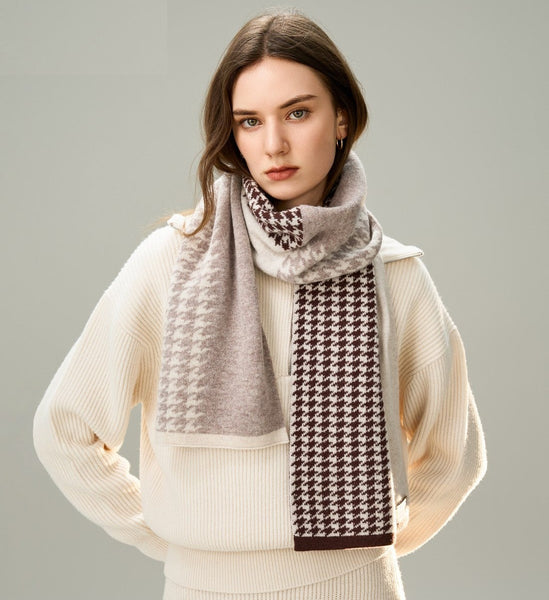 Winter Scarf, Soft Cashmere Scarf for Women, Casual Scarf for Women, Cold Weather Scarf, Fashion Designer Scarf, Modern Wool Scarf for Women-Grace Painting Crafts