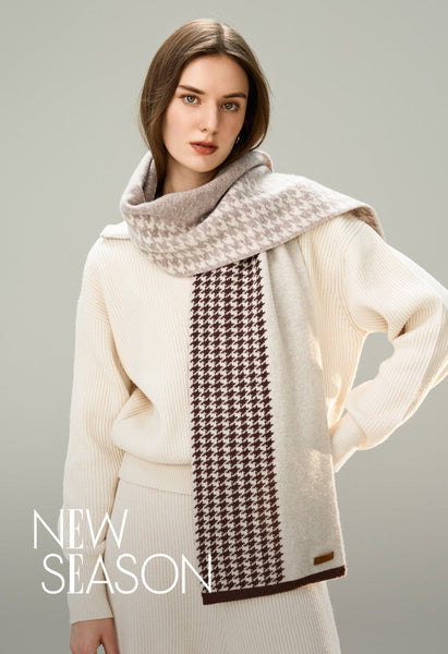 Winter Scarf, Soft Cashmere Scarf for Women, Casual Scarf for Women, Cold Weather Scarf, Fashion Designer Scarf, Modern Wool Scarf for Women-Grace Painting Crafts