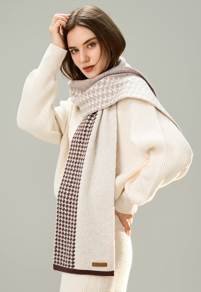 Winter Scarf, Soft Cashmere Scarf for Women, Casual Scarf for Women, Cold Weather Scarf, Fashion Designer Scarf, Modern Wool Scarf for Women-Grace Painting Crafts