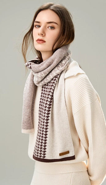 Winter Scarf, Soft Cashmere Scarf for Women, Casual Scarf for Women, Cold Weather Scarf, Fashion Designer Scarf, Modern Wool Scarf for Women-Grace Painting Crafts