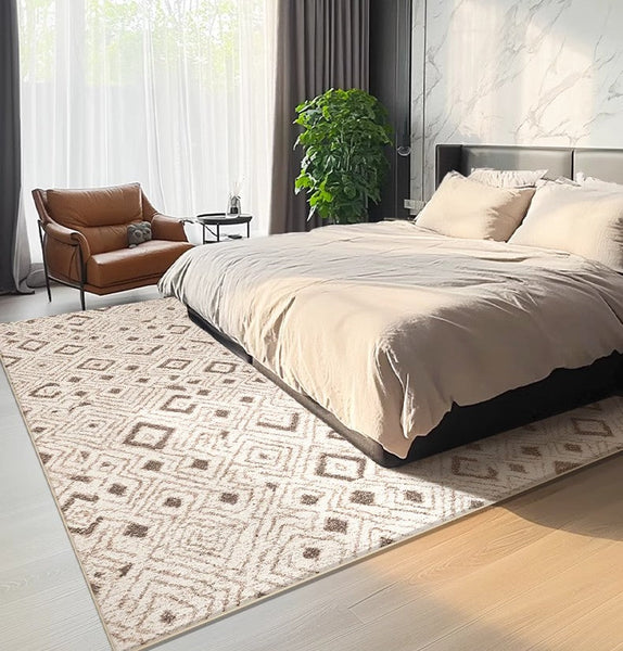 Contemporary Area Rugs for Bedroom, Geometric Modern Rugs for Dining Room, Dining Room Floor Carpets, Mid Century Modern Living Room Rugs-Grace Painting Crafts