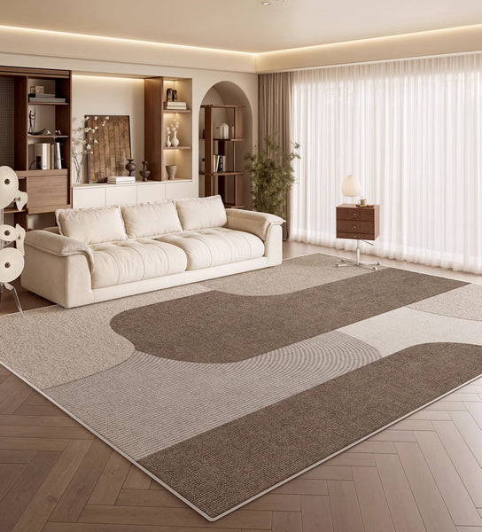 Modern Living Room Rug Placement Ideas, Extra Large Contemporary Area Rugs for Bedroom, Dining Room Floor Carpets, Living Room Modern Rugs-Grace Painting Crafts