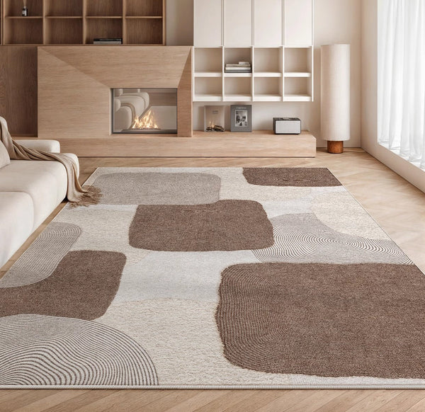 Unique Large Contemporary Floor Carpets for Living Room, Dining Room Modern Rugs, Extra Large Geometric Modern Rugs in Bedroom, Modern Rugs for Sale-Grace Painting Crafts