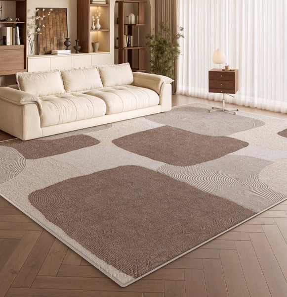 Unique Large Contemporary Floor Carpets for Living Room, Dining Room Modern Rugs, Extra Large Geometric Modern Rugs in Bedroom, Modern Rugs for Sale-Grace Painting Crafts