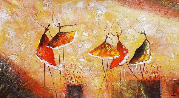Modern Acrylic Painting, Ballet Dancer Painting, Bedroom Canvas Painting, Original Painting, Abtract Painting for Sale-Grace Painting Crafts