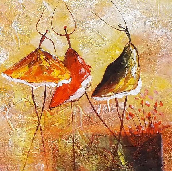 Modern Acrylic Painting, Ballet Dancer Painting, Bedroom Canvas Painting, Original Painting, Abtract Painting for Sale-Grace Painting Crafts