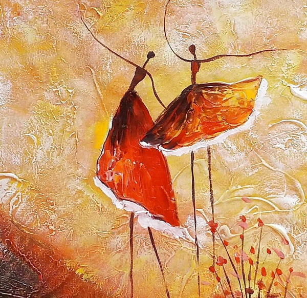 Modern Acrylic Painting, Ballet Dancer Painting, Bedroom Canvas Painting, Original Painting, Abtract Painting for Sale-Grace Painting Crafts