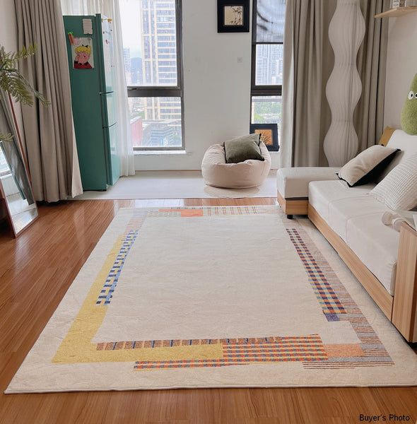 Abstract Contemporary Rugs for Bedroom, Large Modern Rugs under Sofa, Modern Rug Ideas for Living Room, Modern Floor Carpets for Office-Grace Painting Crafts