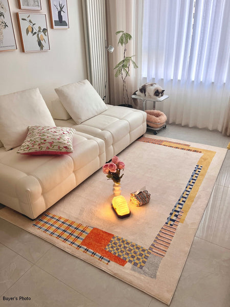 Abstract Contemporary Rugs for Bedroom, Large Modern Rugs under Sofa, Modern Rug Ideas for Living Room, Modern Floor Carpets for Office-Grace Painting Crafts