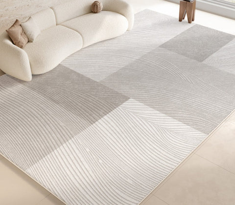 Abstract Modern Rugs for Living Room, Modern Rugs under Dining Room Table, Contemporary Modern Rugs Next to Bed, Simple Grey Geometric Carpets for Sale-Grace Painting Crafts